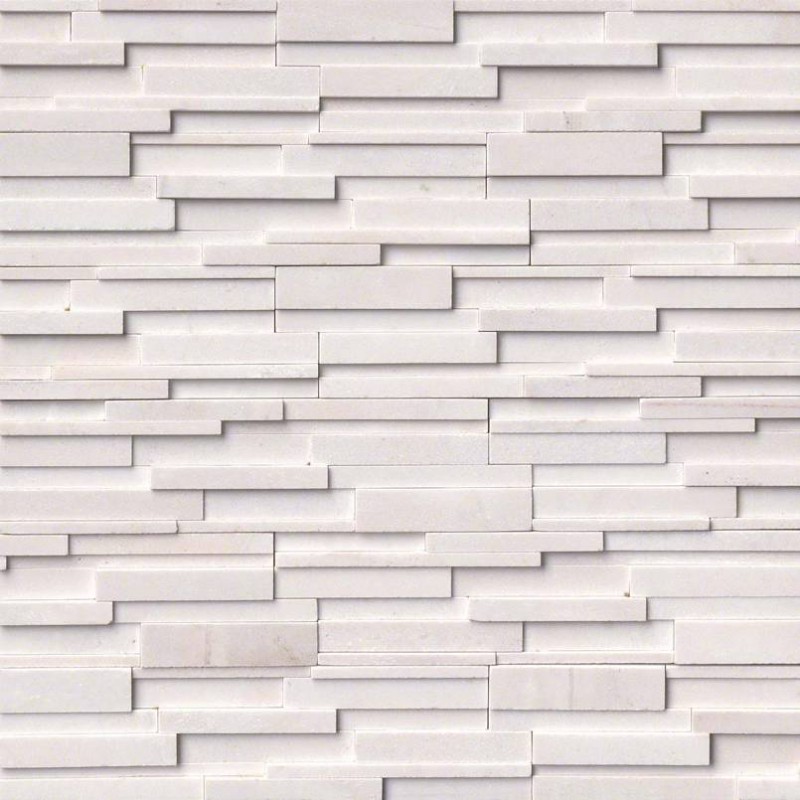 Monolith Stack Color Rockmount Stacked Stone Collection Arctic White 3d by MSI in San ...